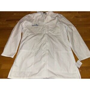 Women’s AdventHealth Cherokee WorkWear White Lab Coat Size Large 32 Inch Length